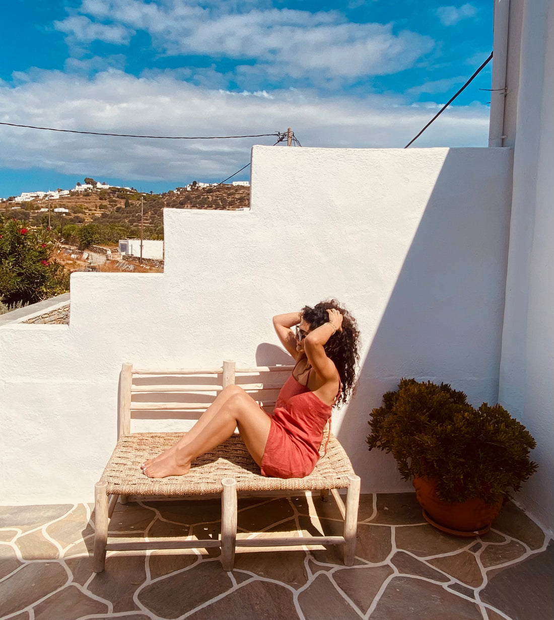The Santorini Dress in Linen